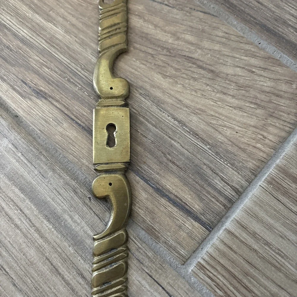 Vtg Brass Plate Hanging Key Hole Cover 13